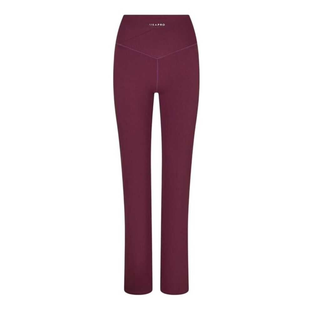 USA Pro Womens/Ladies Flared Leggings / Dark Cherry
